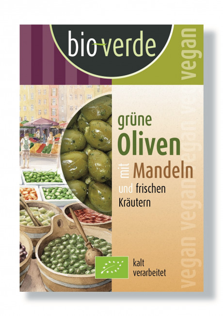 Olives vertes farcies aux amandes 150 g