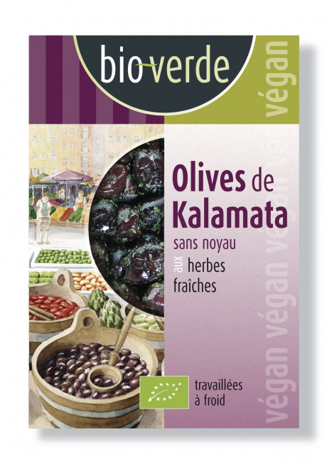 Olives noires Kalamata sans noyau 150 g FR