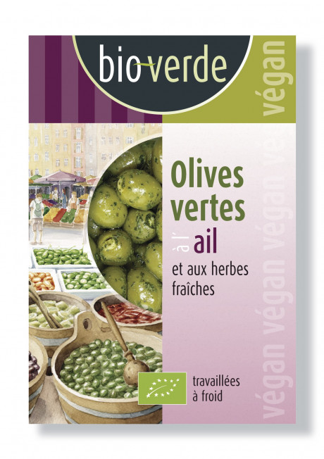 Olives vertes farcies à l'ail 150 g FR