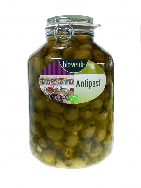 Olives vertes farcies aux amandes  4,75 kg