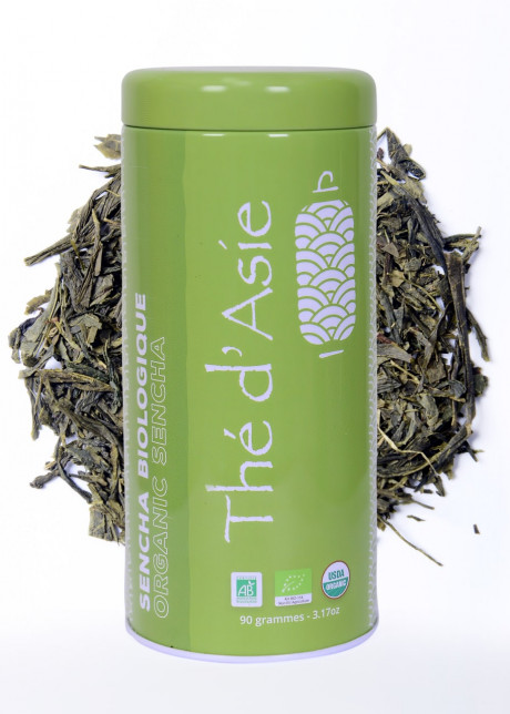 Thé vert bio de Chine - Sencha - Boîte Métal - vrac - 90g