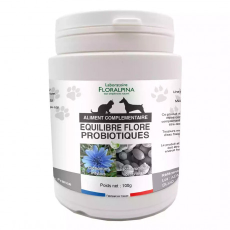 Equilibre Flore probiotique 100g pour chien et chat 
