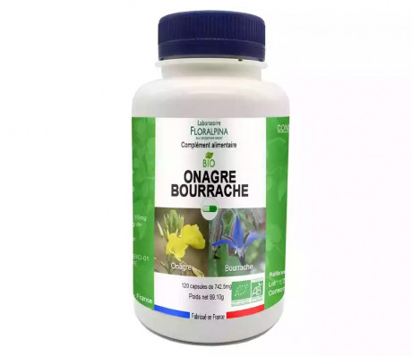 Onagre et Bourrache BIO 120 capsules