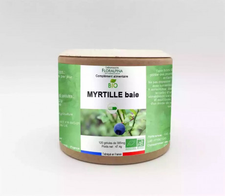 Myrtille baie bio 120 gélules 