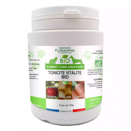 Complexe Tonicité Vitalité Bio 100g pour Chien et Chat