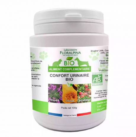 Complexe Confort urinaire Poudre Bio 100g pour Chien et Chat