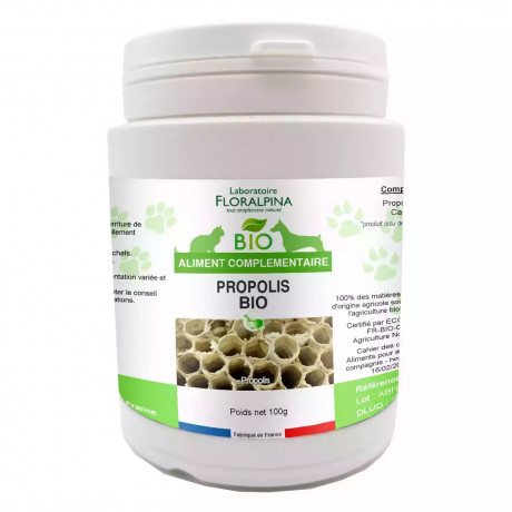 Propolis Bio 100g pour Chien et Chat 