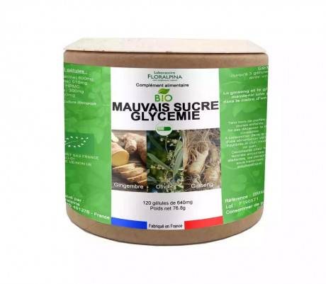 Mauvais sucre glycémie bio 120 gélules 