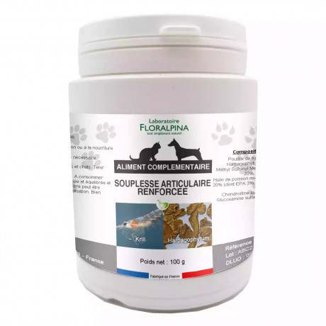 Souplesse articulaire renforcée 100g pour chien et chat