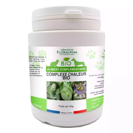 Complexe Chaleur Bio 100g pour Chien et Chat