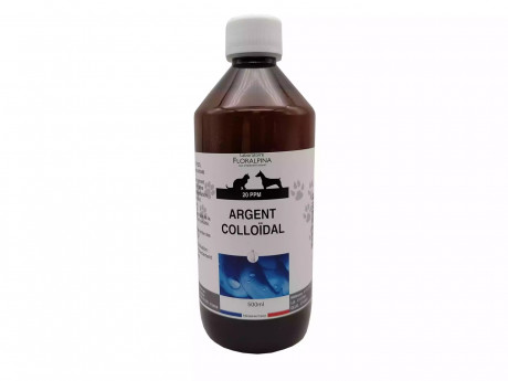 Argent colloïdal 20ppm 500ml pour chien et chat 
