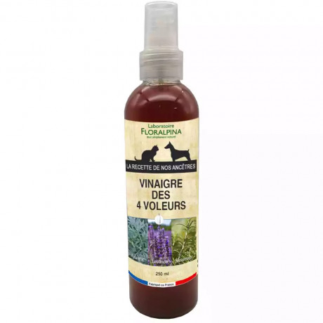 Vinaigre des 4 voleurs 250ml pour chien et chat 