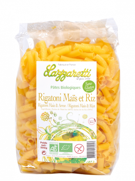 Rigatoni maïs & riz sans gluten 500g