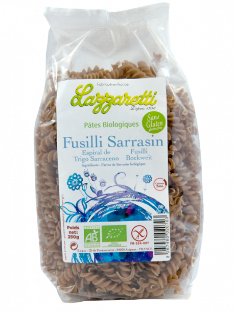 Fusilli 100% sarrasin sans gluten 250g France