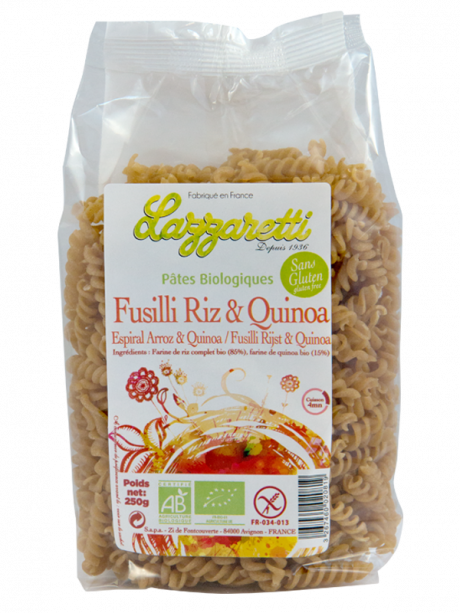 Fusilli Riz Quinoa sans gluten 250g