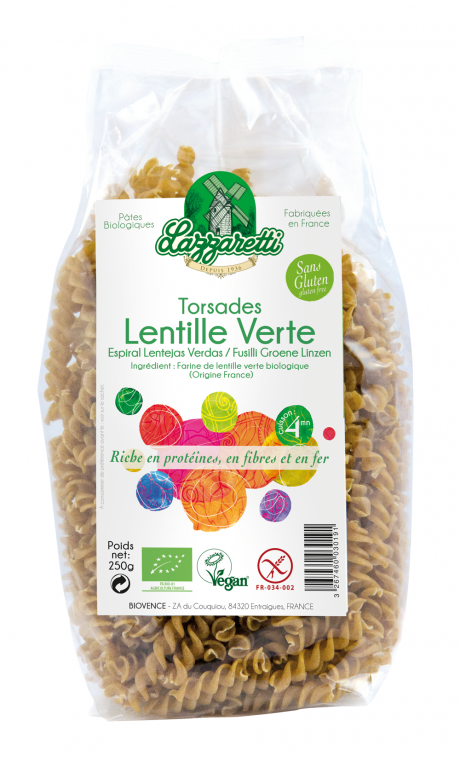 Torsade 100% Lentilles Vertes Vegan 250g France