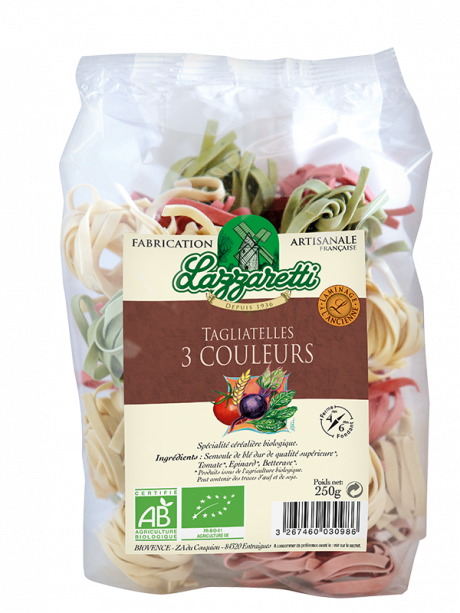 Tagliatelle 3 couleurs 250g