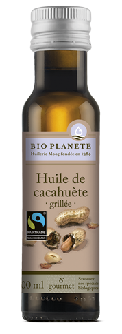 Huile de cacahuète grillée équitable BIO PLANÈTE 100 ml
