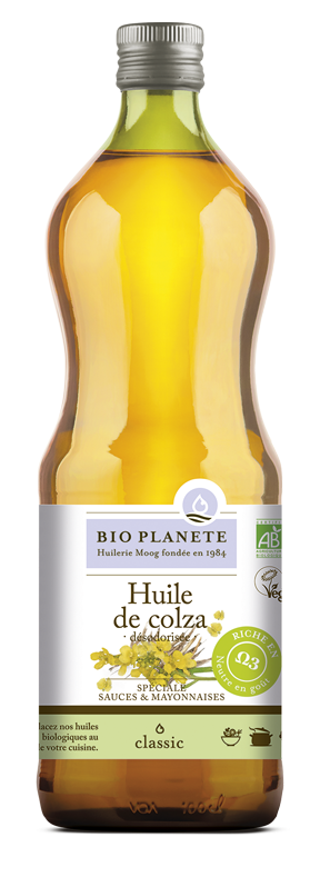 Huile de colza désodorisé BIO PLANÈTE 1 L