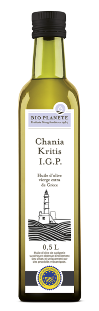 Huile d'olive vierge extra Chania Kritis I.G.P. BIO PLANÈTE 500 ml
