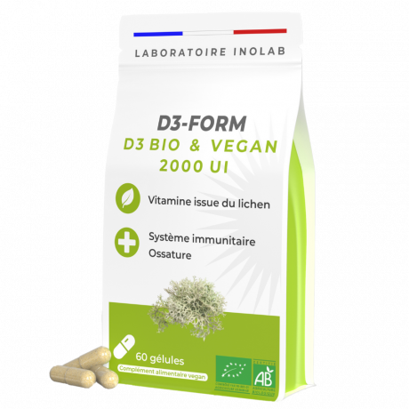 D3Form Vitamine D3 2000 UI BIO - 60 gélules
