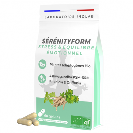 SERENITYForm, complexe Ashwagandha, Rhodiola, Griffonia BIO - 60 gélules 