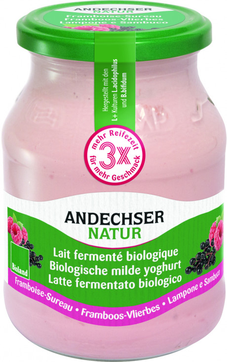 Lait fermenté framboise sureau