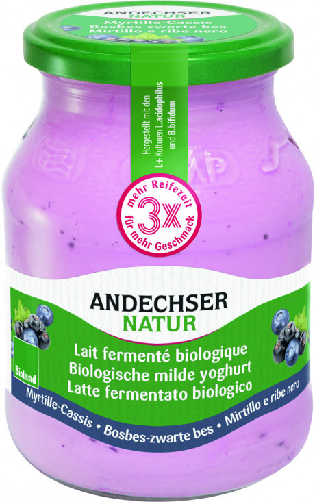 Lait fermenté myrtille-cassis