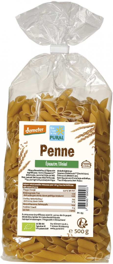 Penne à l'épeautre, demeter