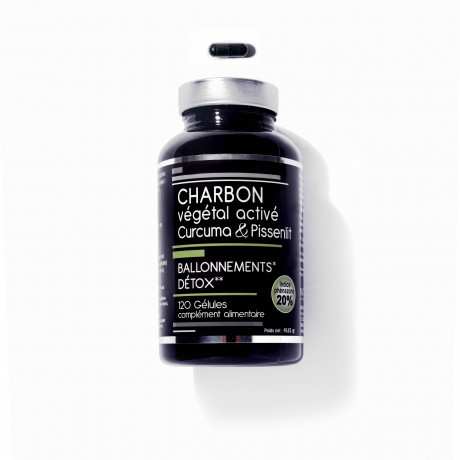 Charbon Vegetal Active DETOX - 120 gelules VEGAN