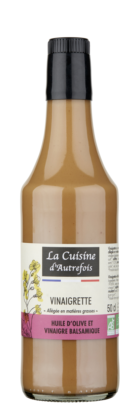 Vinaigrette Huile d'Olive & Balsamique
 allégée en MG