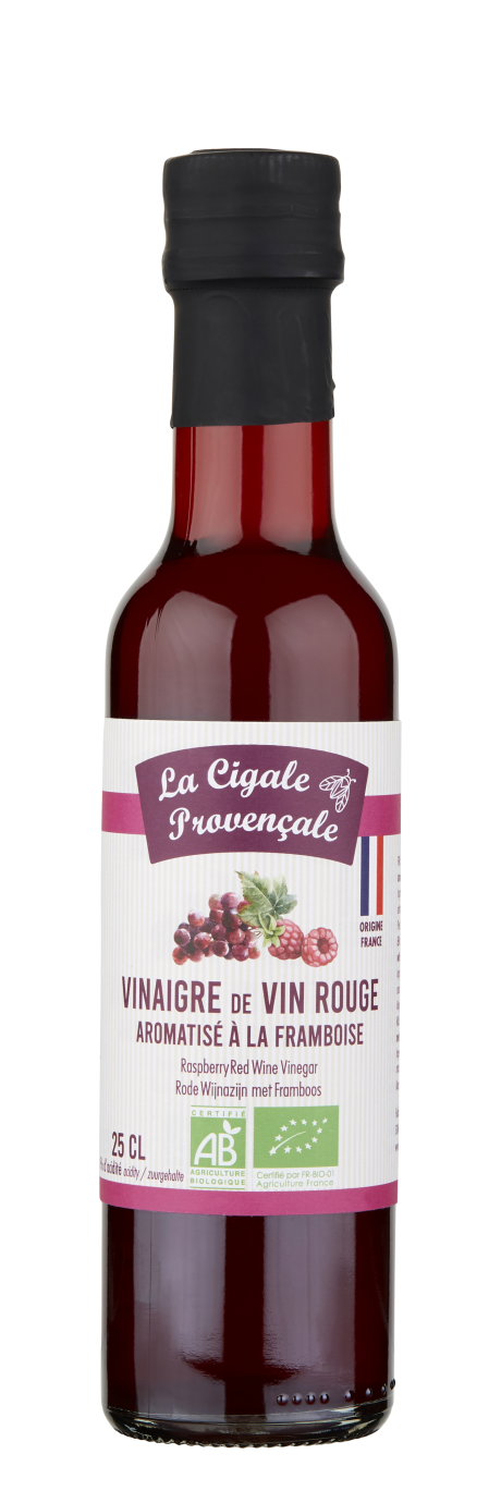 Vinaigre de Vin Rouge BIO
aromatisé framboise