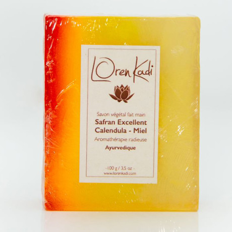 Savon ayurvédique végétal fait main "Safran Excellent"