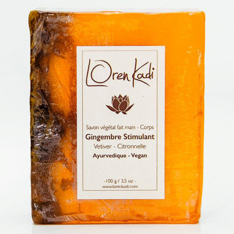 Savon ayurvédique fait main "Gingembre Vetiver Citronnelle" Stimulant