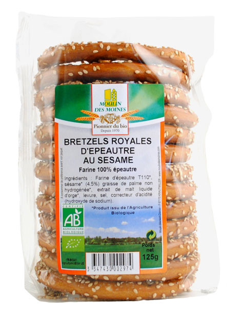 BRETZELS ROYALES EPEAUTRE SESAME 125G AB