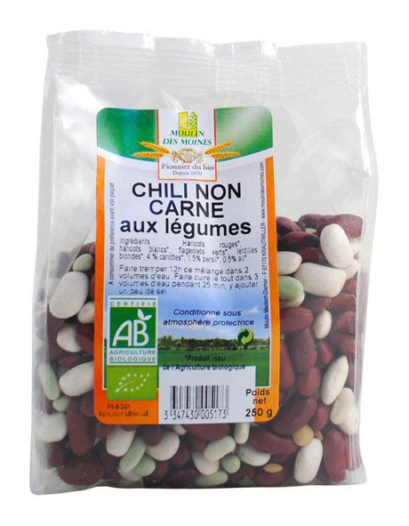 CHILI NON CARNE AUX LEGUMES 250G AB