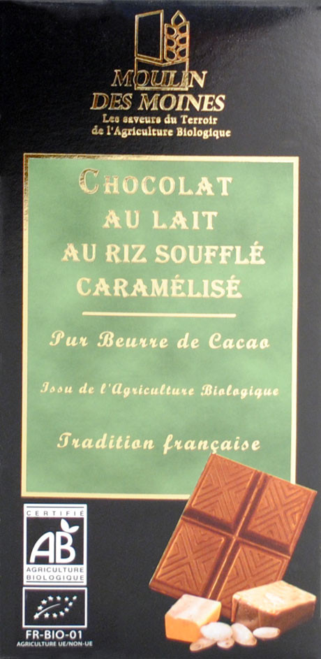 CHOCOLAT LAIT RIZ SOUFFLE 100G AB