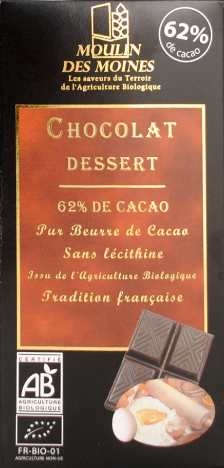 CHOCOLAT NOIR 62% PATISSERIE 100G AB