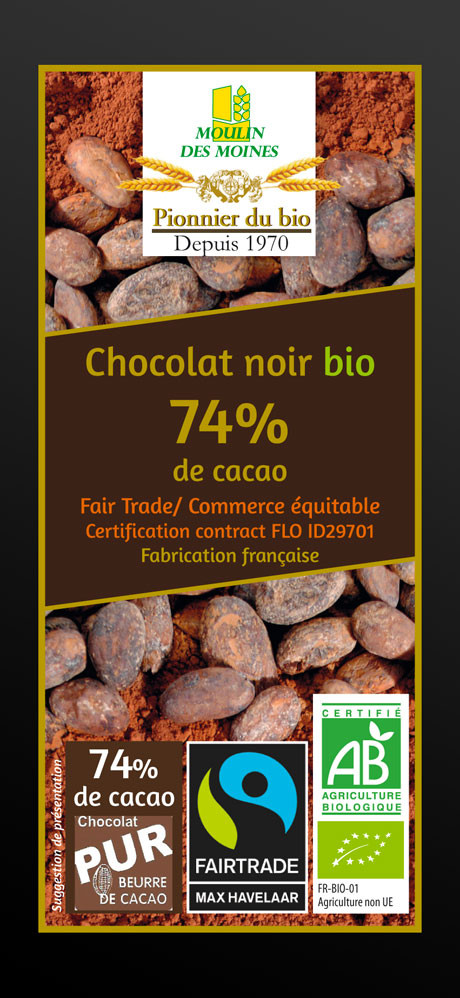 CHOCOLAT NOIR 74% EQUITABLE 100G AB