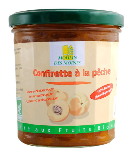 CONFIRETTE PECHE SIROP AGAVE 330G AB