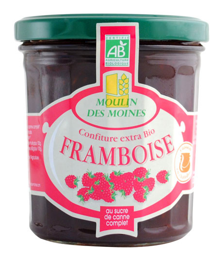 CONFITURE FRAMBOISE SUCRE CANNE 370G AB