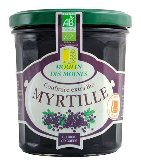 CONFITURE MYRTILLE SUCRE CANNE 370G AB