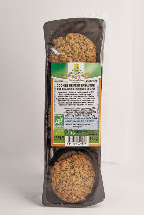 COOKIES PETIT EPEAUTRE AMANDES CHIA 150G AB