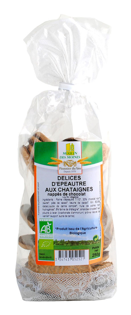 DELICES CHATAIGNES NAPPES CHOCO 250G AB