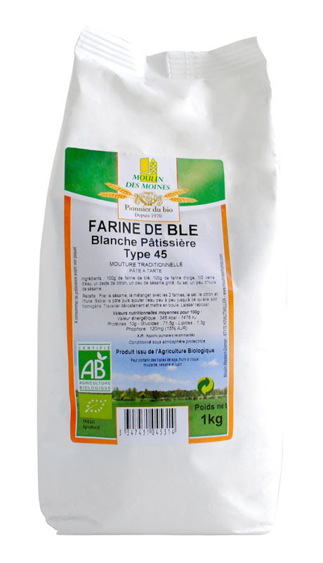 FARINE BLE BLC T45 MT 1KG AB