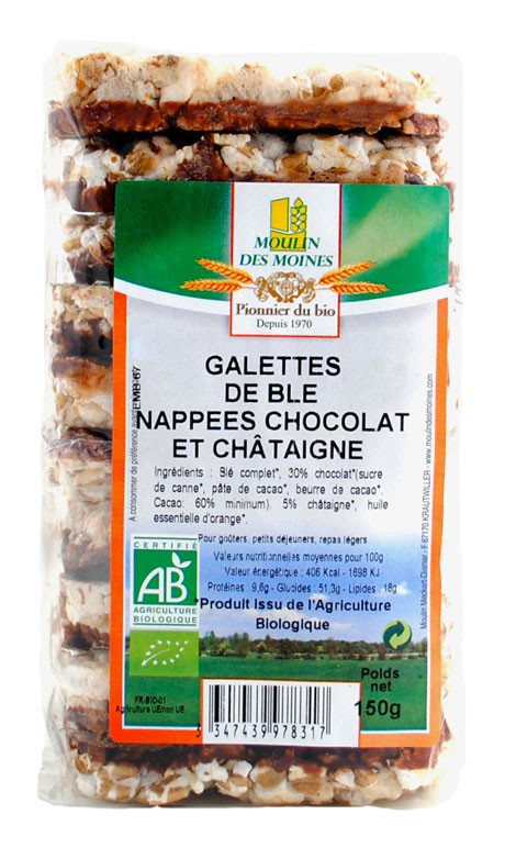 GALETTES BLE CHOCO CHATAIGNE 150G AB