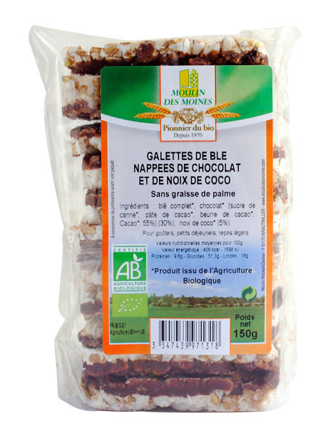 GALETTES BLE CHOCO NOIX COCO 150G AB