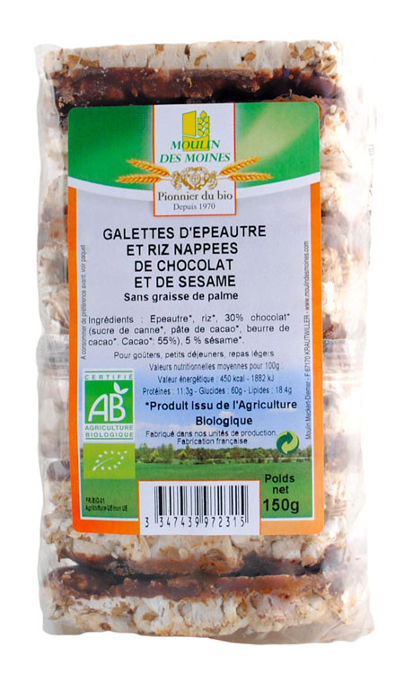 GALETTES EPEAUTRE RIZ CHOCO SESA. 150G AB