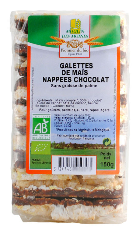 GALETTES MAIS CHOCO 150G AB