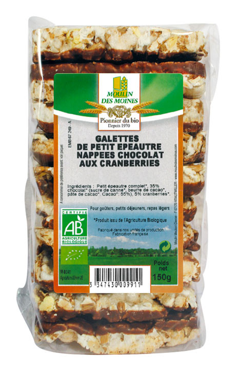 GALETTES PETIT EPE. CHOCO CRANBER. 150G AB